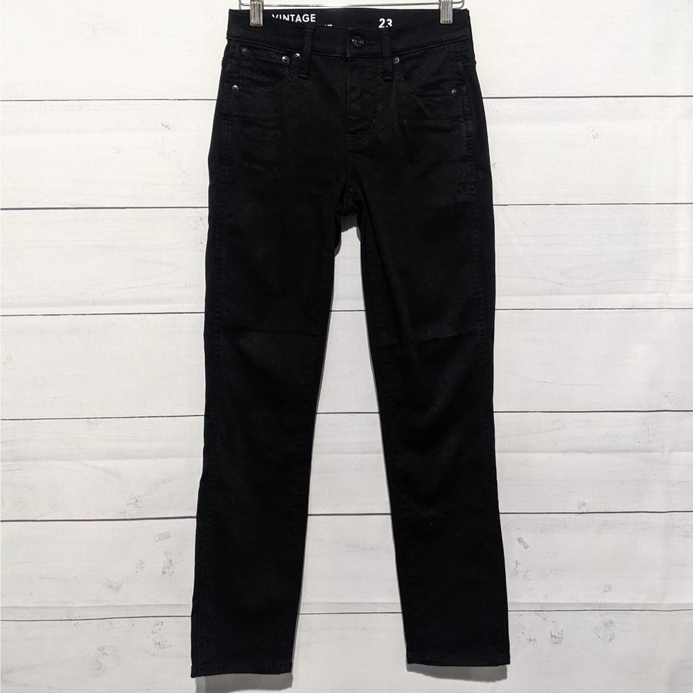 J. Crew 9" Vintage Slim Straight Jeans Black Women's Size 23